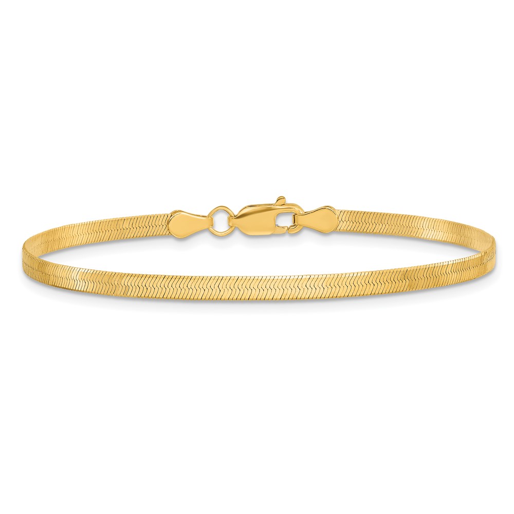 10k 3mm Silky Herringbone Chain (10SK025-9)