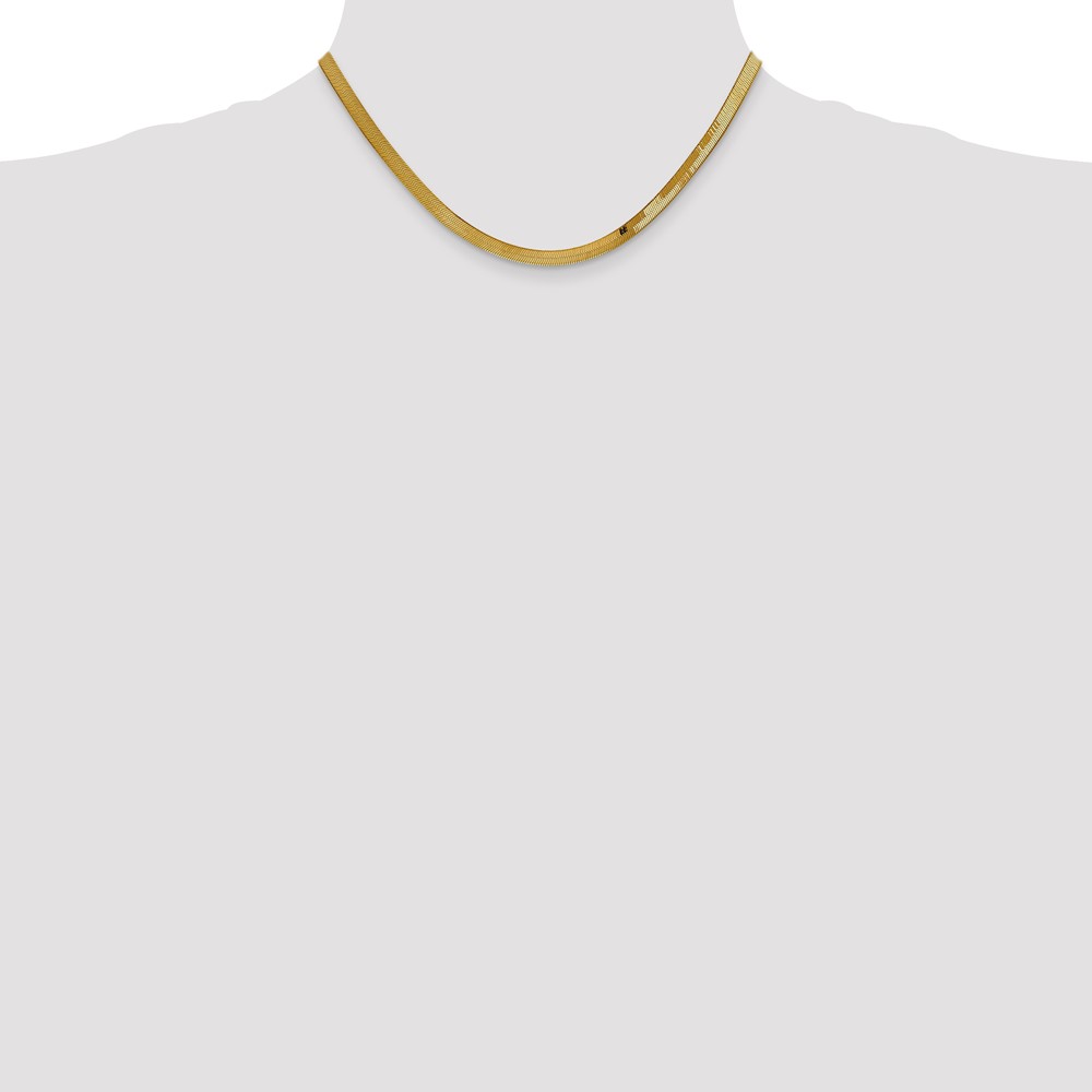 10k 4mm Silky Herringbone Chain (10SK040-16)