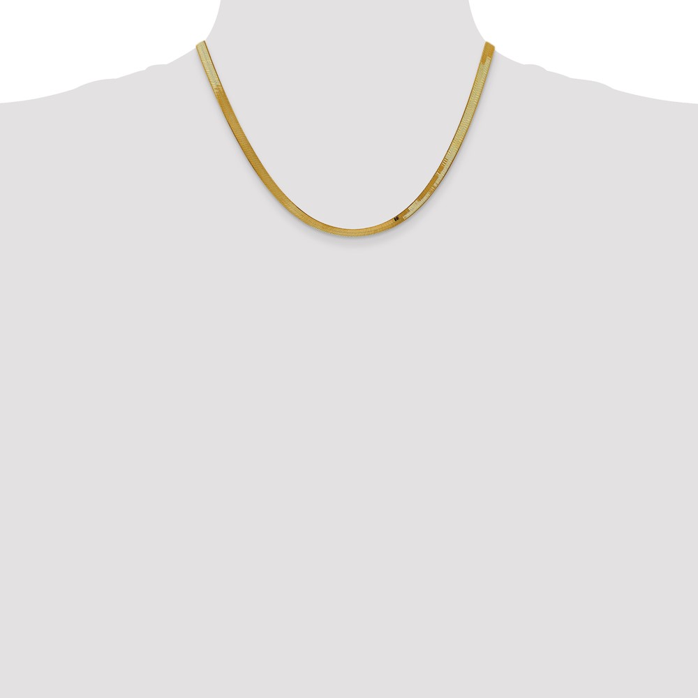 10k 4mm Silky Herringbone Chain (10SK040-18)