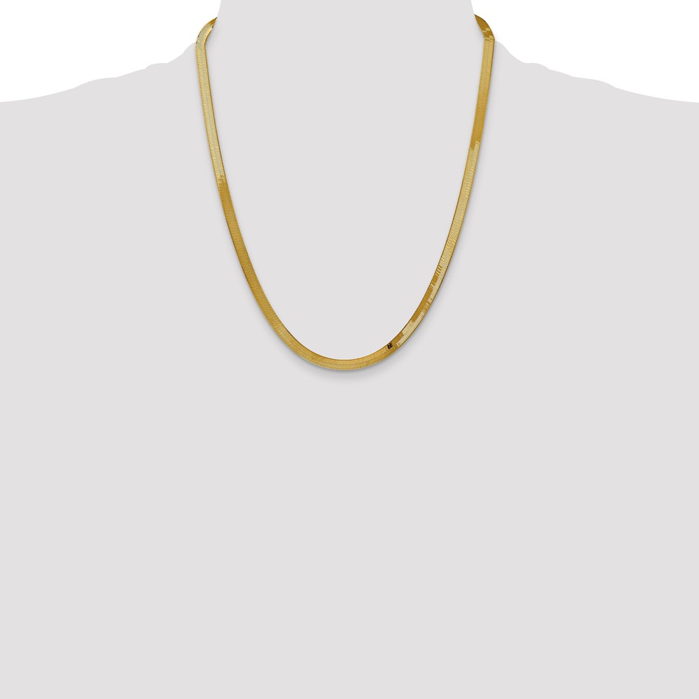 10k 4mm Silky Herringbone Chain (10SK040-22)