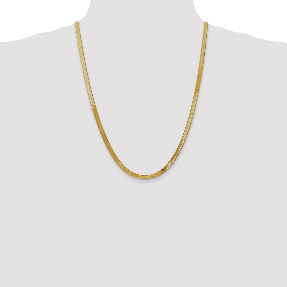 10k 4mm Silky Herringbone Chain (10SK040-24)