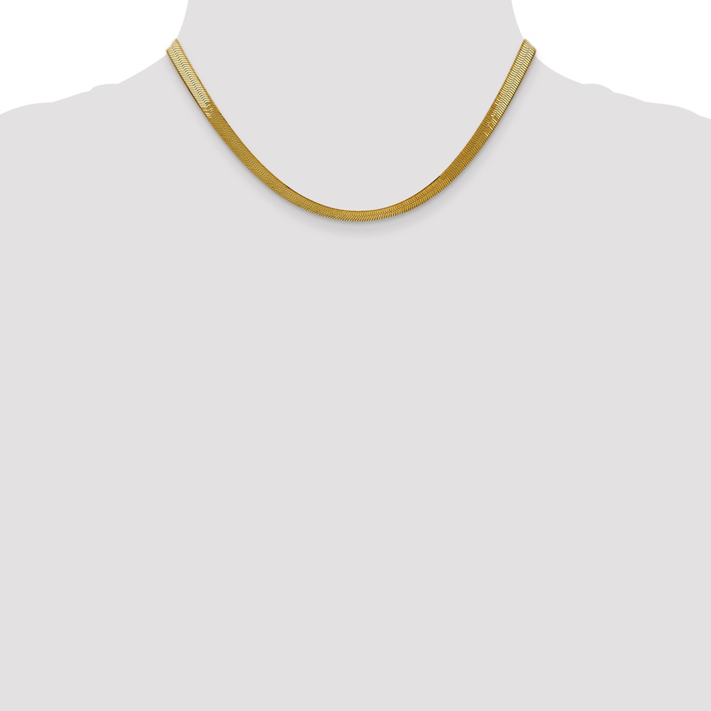10k 5mm Silky Herringbone Chain (10SK050-16)