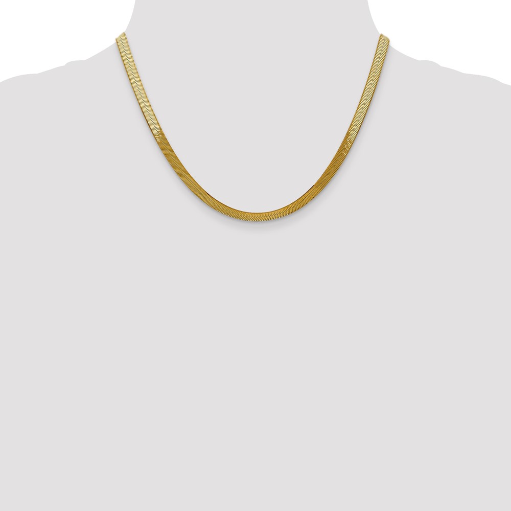 10k 5mm Silky Herringbone Chain (10SK050-18)