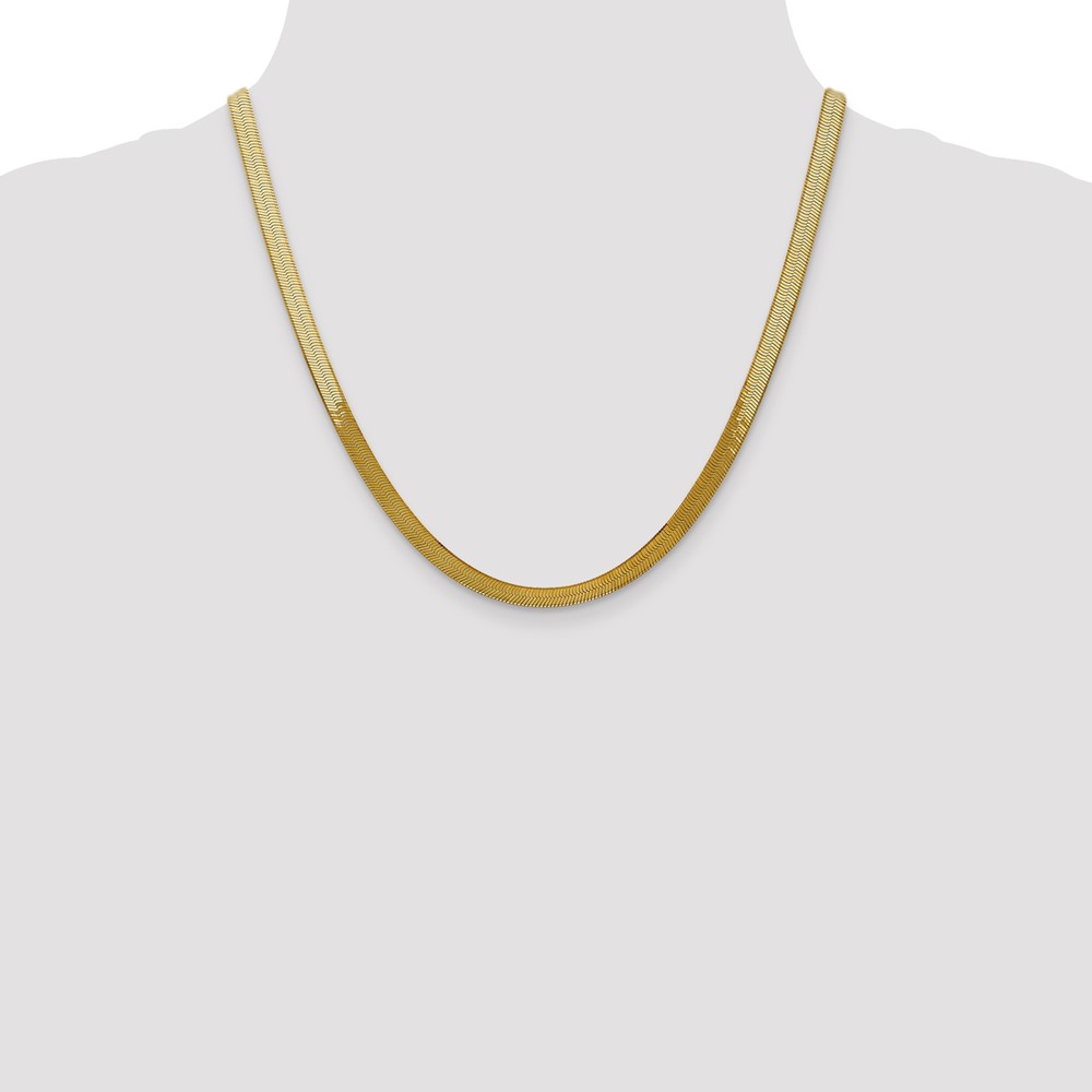 10k 5mm Silky Herringbone Chain (10SK050-20)