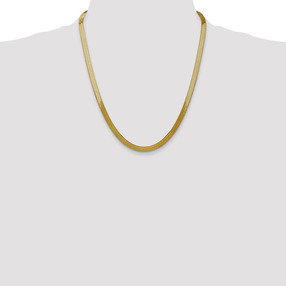 10k 5mm Silky Herringbone Chain (10SK050-22)