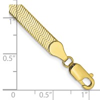 10K 5mm Yellow Gold Silky Herringbone Chain view 2