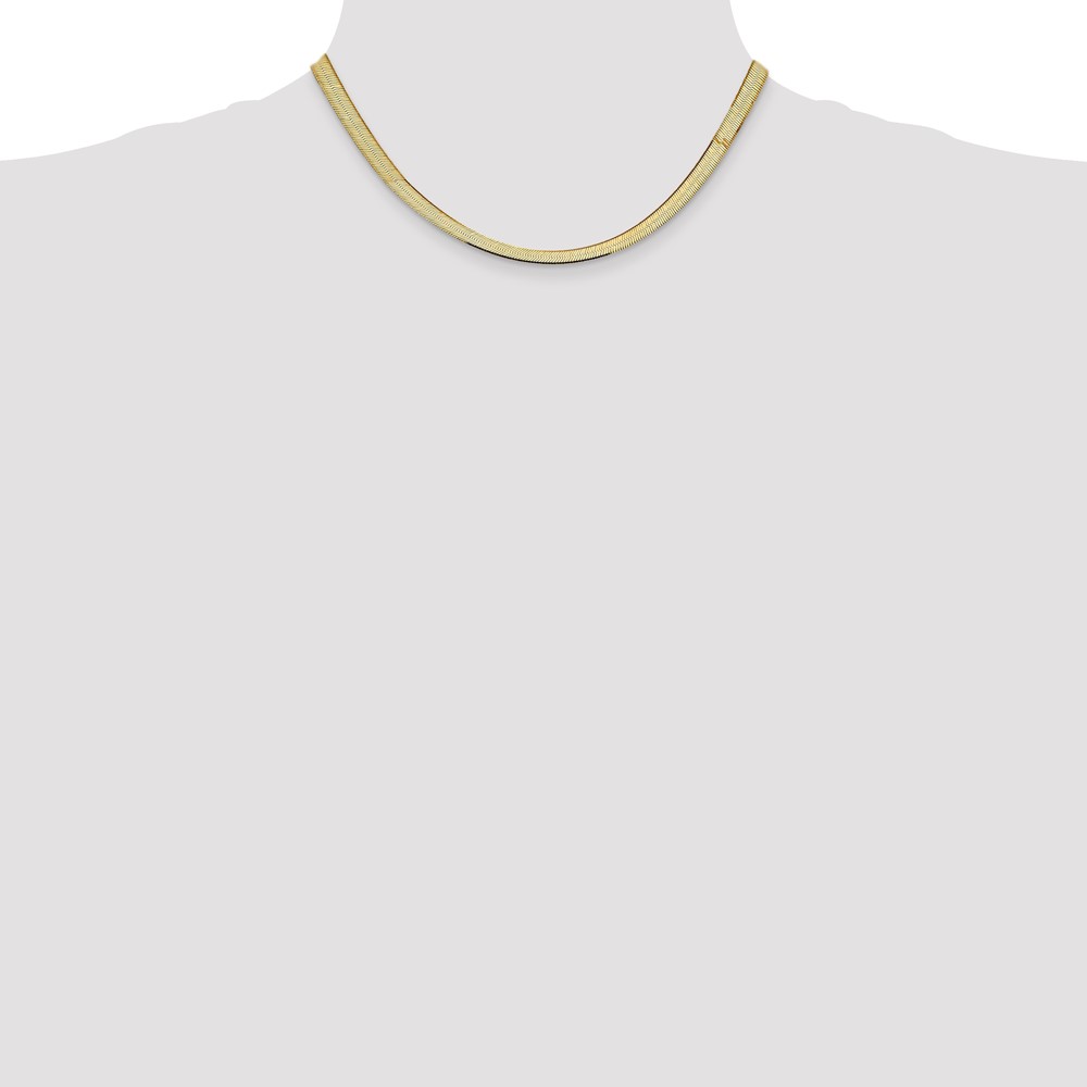 10k 5.5mm Silky Herringbone Chain (10SK055-16)