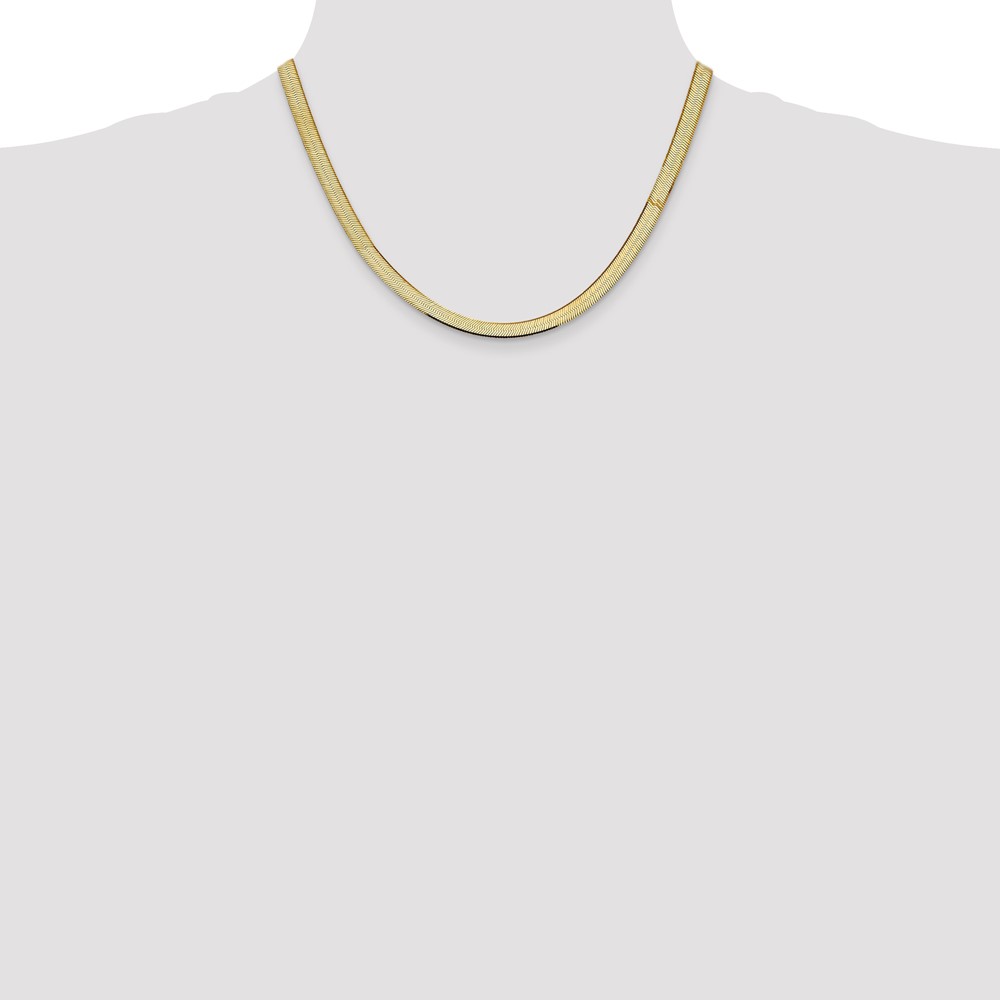 10k 5.5mm Silky Herringbone Chain (10SK055-18)