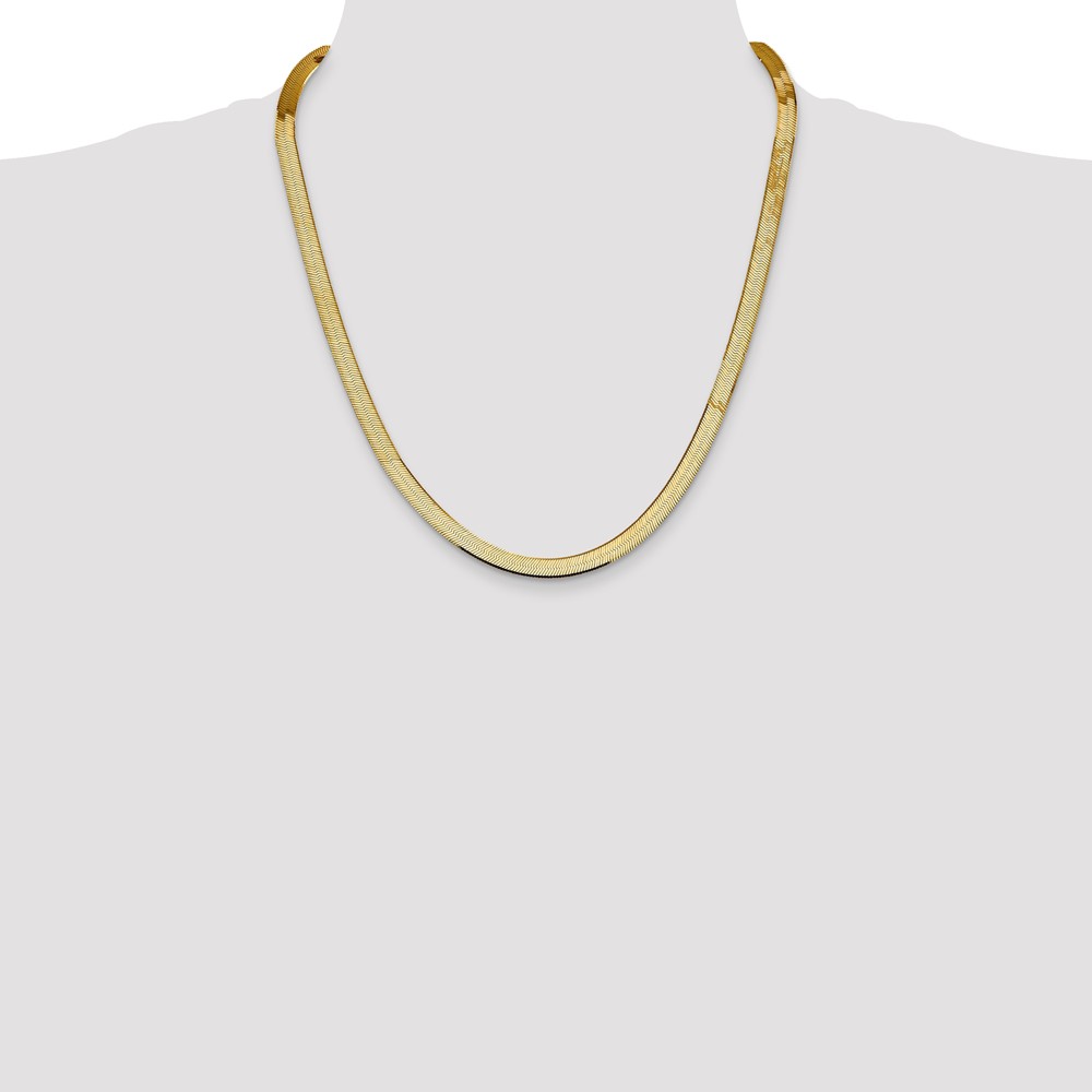 10k 5.5mm Silky Herringbone Chain (10SK055-22)
