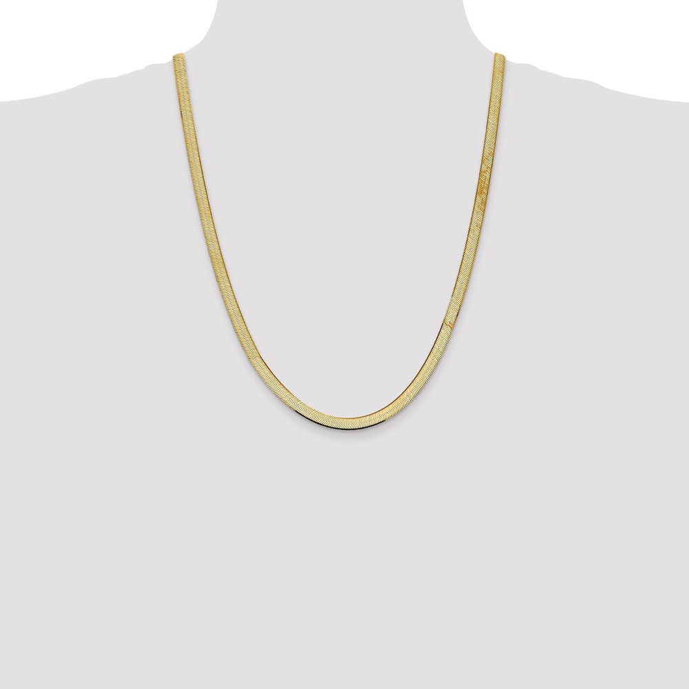 10k 5.5mm Silky Herringbone Chain (10SK055-24)