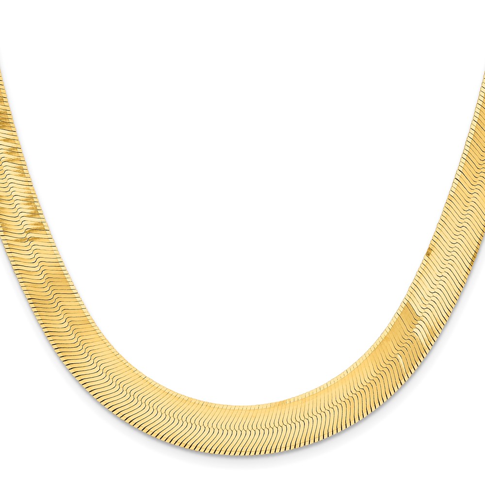 10K 10mm Silky Herringbone Chain (10SLK100-18)