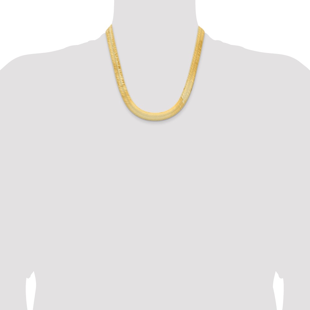 10K 10mm Silky Herringbone Chain (10SLK100-20)