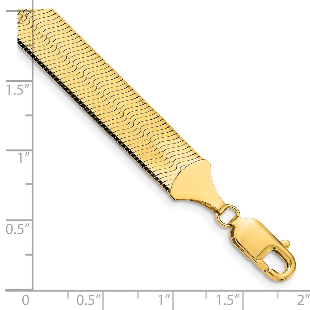 10K 10mm Silky Herringbone Chain (10SLK100-7)