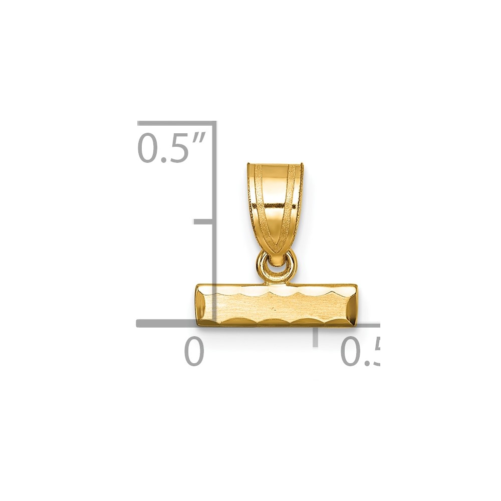 10ky Casted Small Diamond-cut Top Charm (10SMTOP)