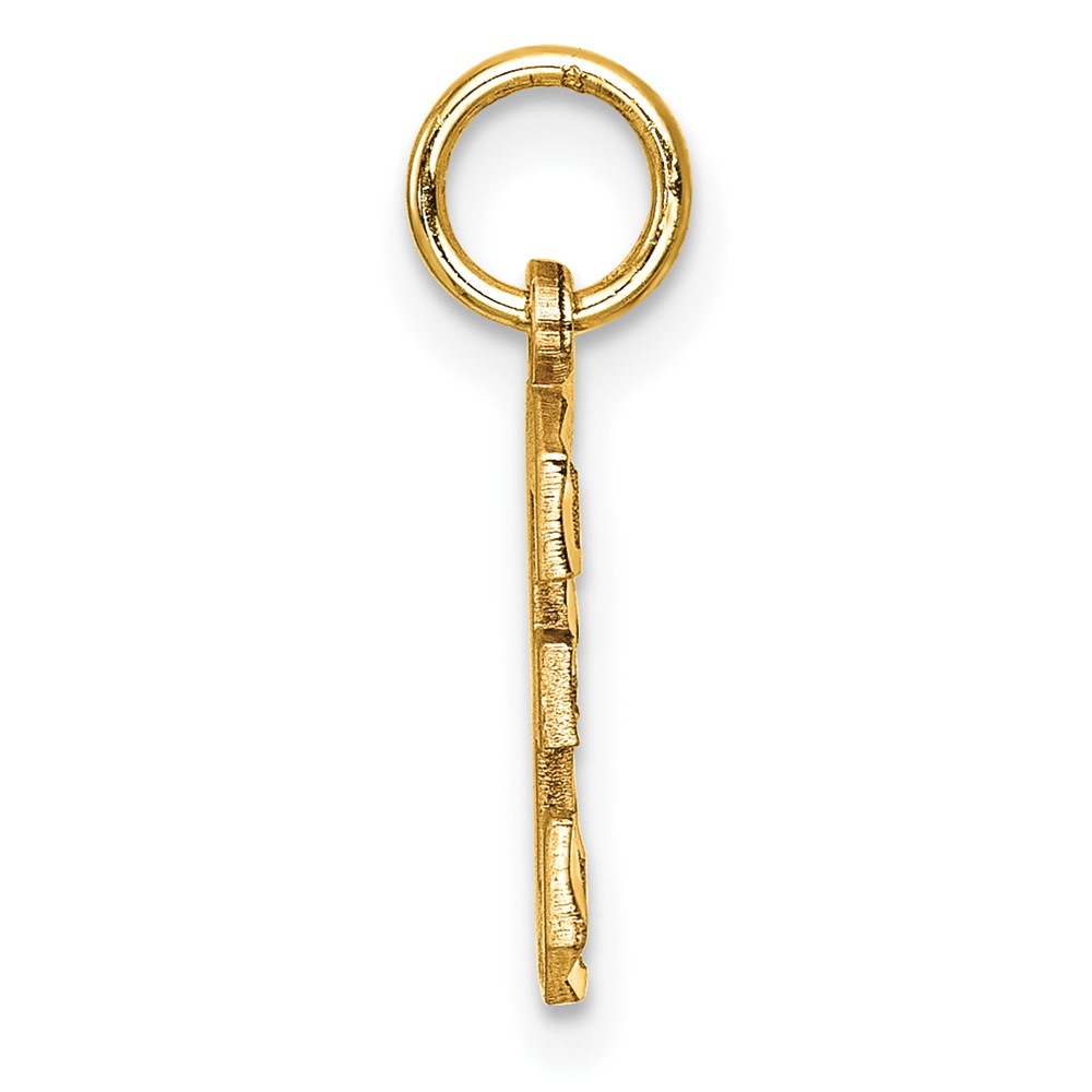 10ky Casted Small Diamond-cut Number 3 Charm (10SN03)