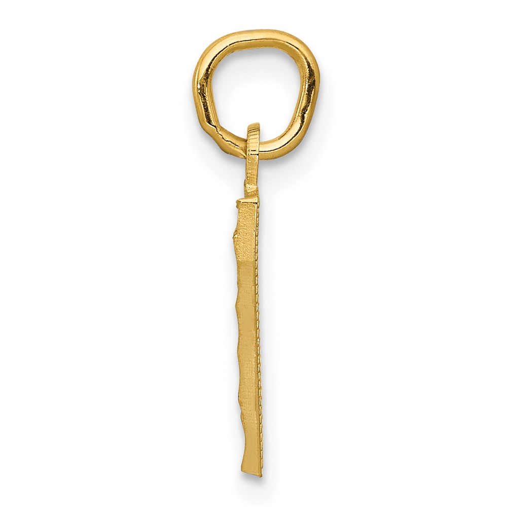 10ky Casted Small Diamond-cut Number 7 Charm (10SN07)
