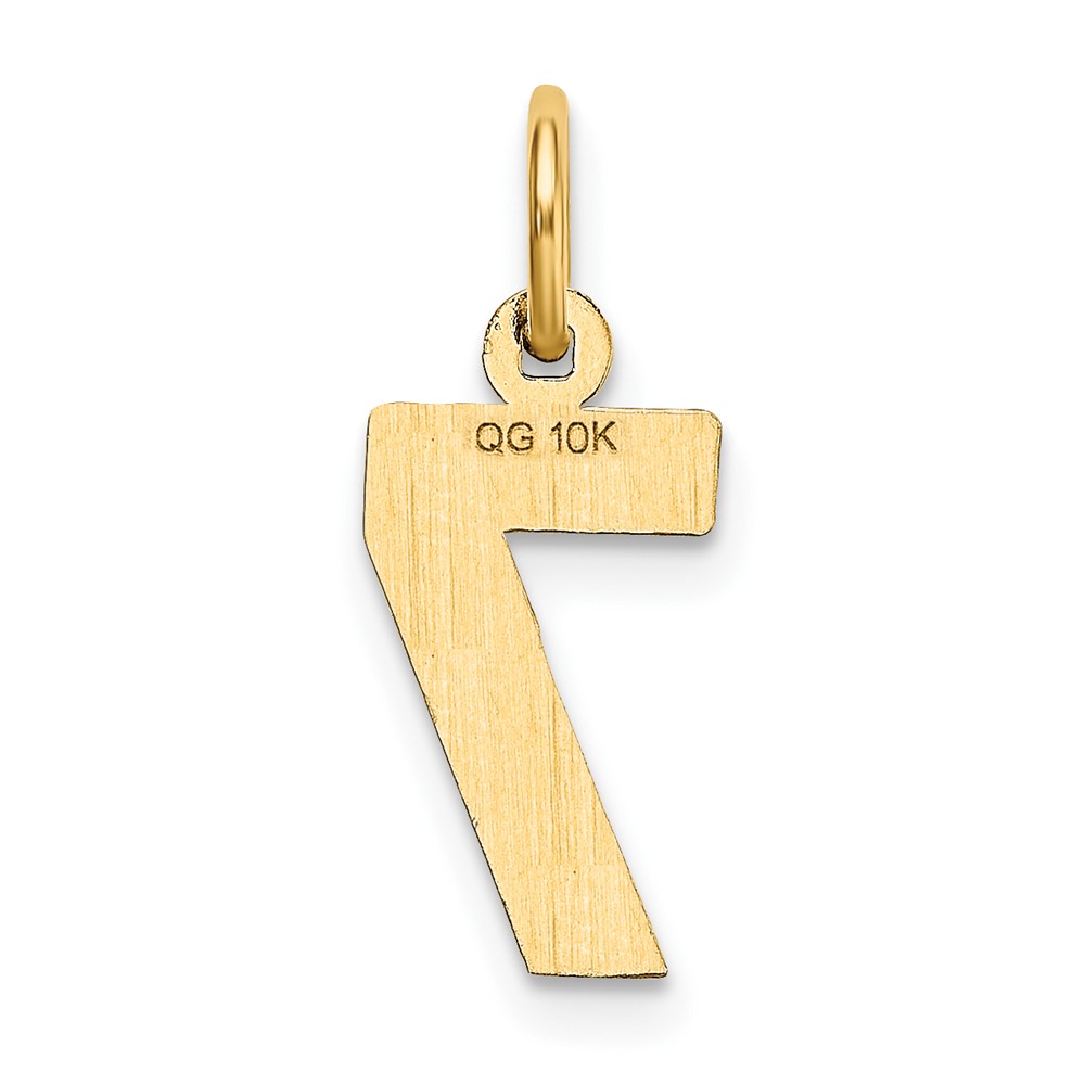 10ky Casted Small Diamond-cut Number 7 Charm (10SN07)