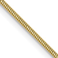 10K 1.1mm Yellow Gold Round Snake Chain view 1