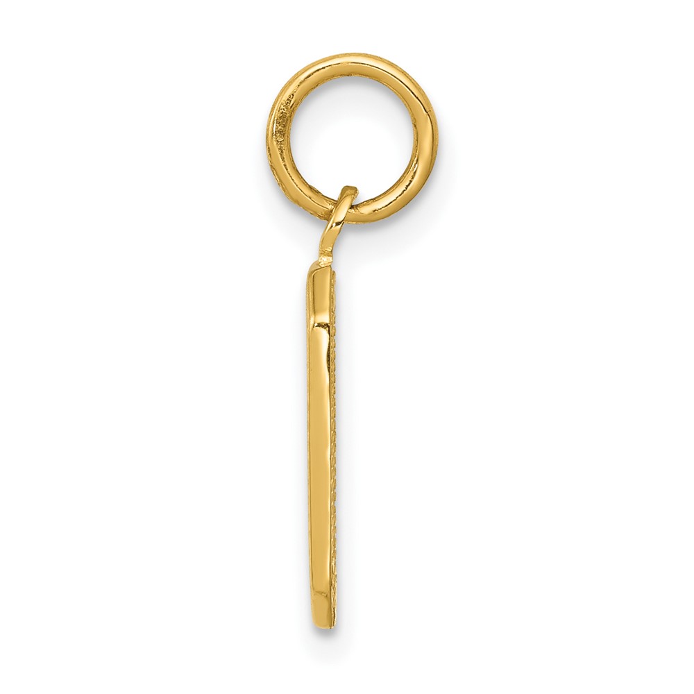 10k Small Polished Number 0 Charm (10SP00)