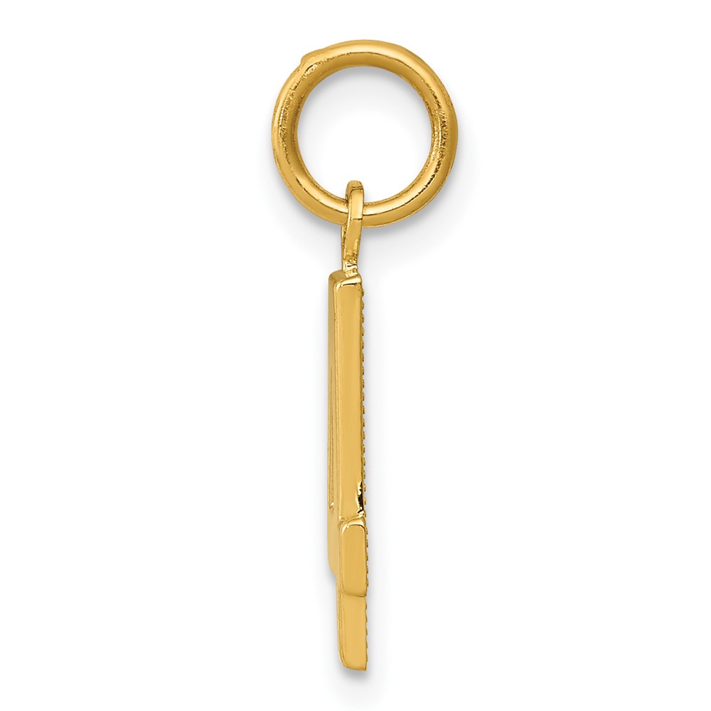 10k Small Polished Number 4 Charm (10SP04)