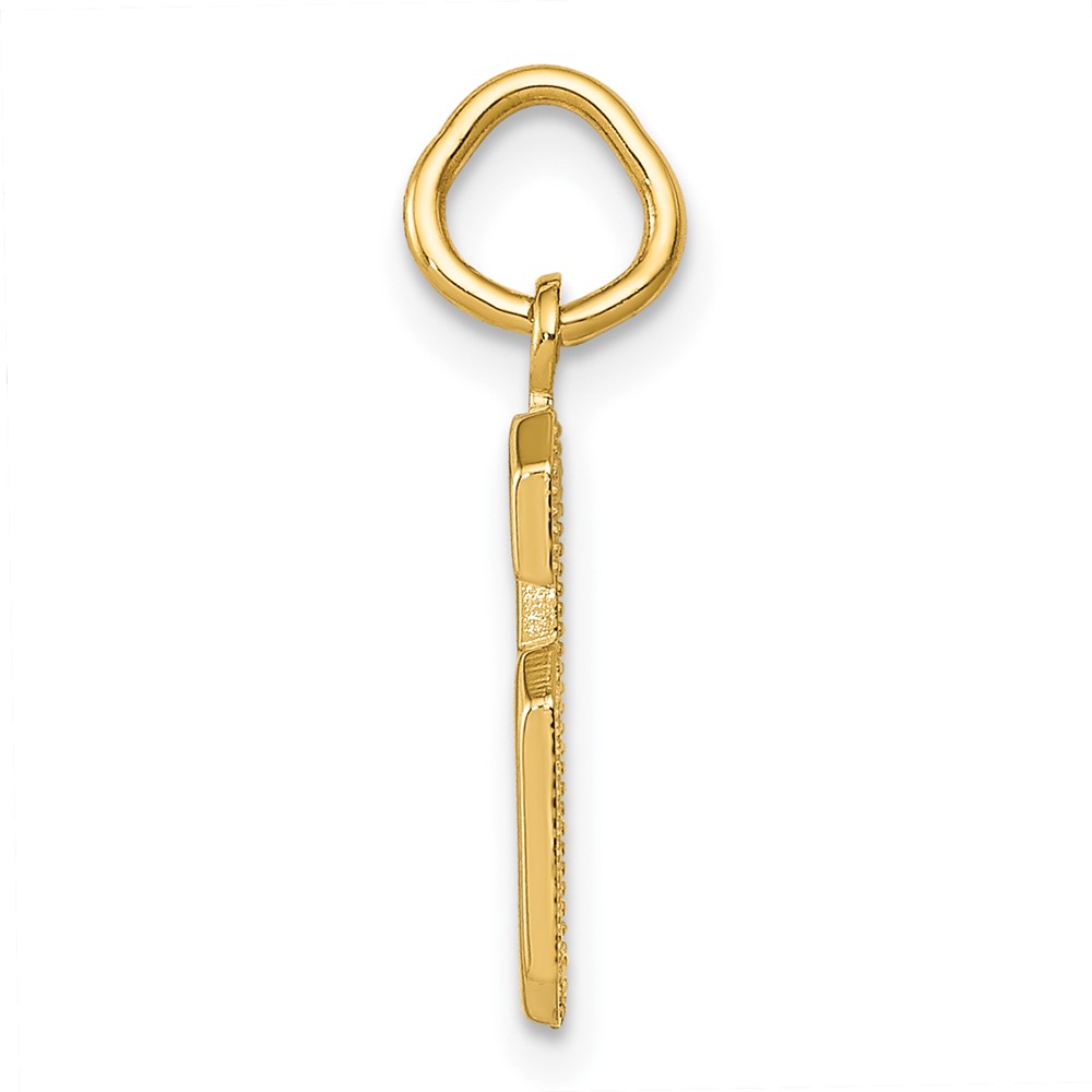 10k Small Polished Number 6 Charm (10SP06)