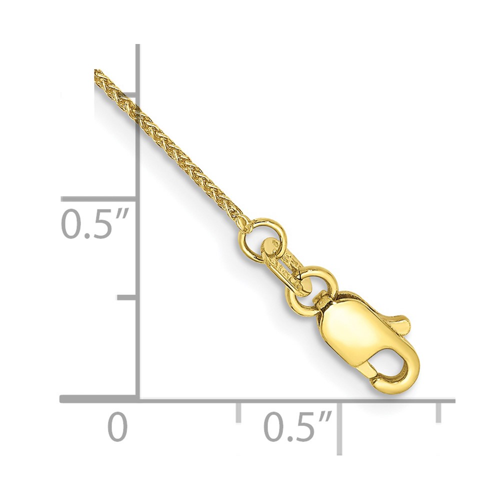 10k .85mm Spiga Chain Anklet (10SPG020-10)