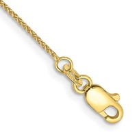 10K .85mm Yellow Gold Spiga Chain Anklet view 1
