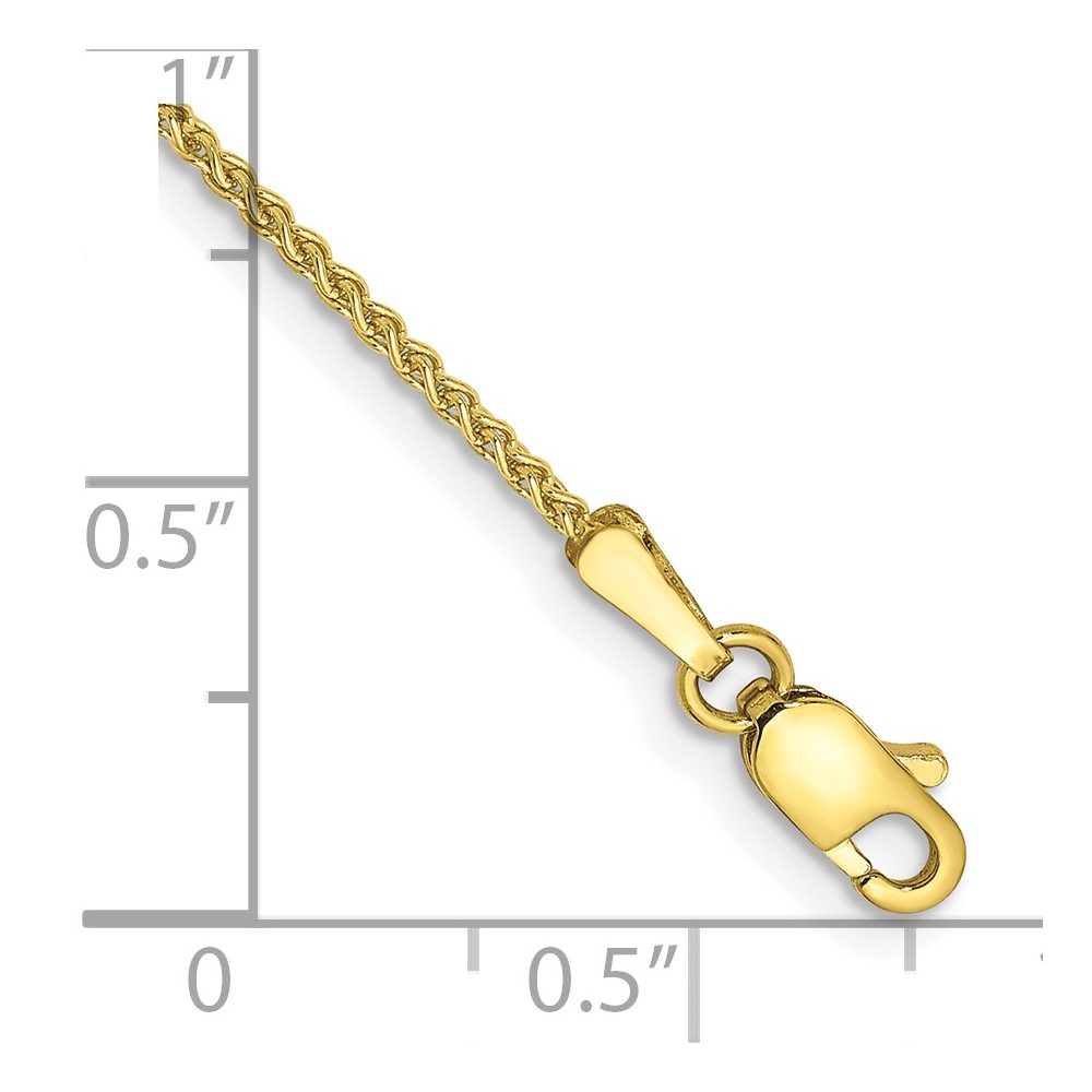 10k 1.25mm Spiga Chain Anklet (10SPG030-10)