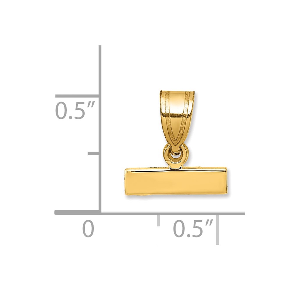 10ky Casted Small Polished Top Charm (10SPTOP)