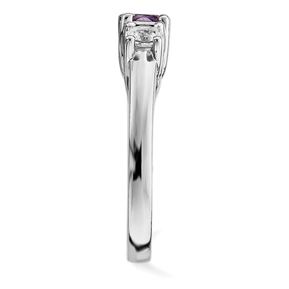 10k WhiteGold Survivor Collection Clear/Purple Topaz Pamela Ring