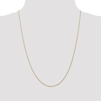 14K Yellow Gold Carded 1mm Singapore Chain with Spring Ring Clasp, 24" view 4
