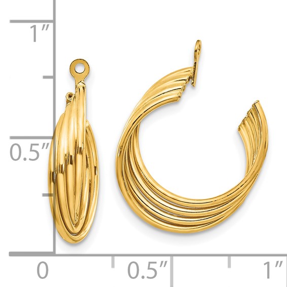 10k Polished Hoop Earring Jackets