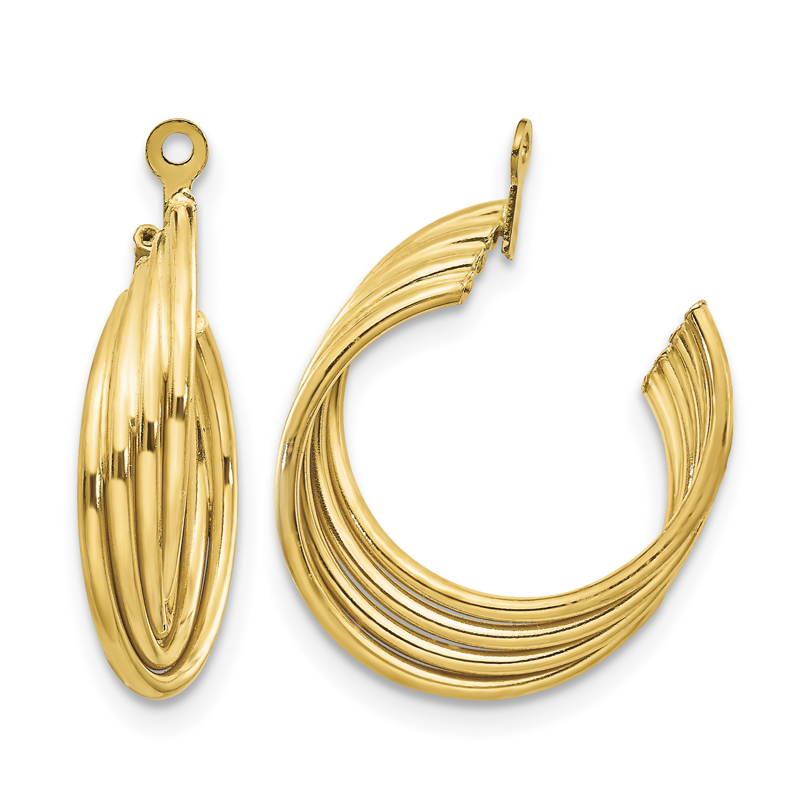 10k Polished Hoop Earring Jackets (10T755J)