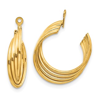 10k Polished Hoop Earring Jackets