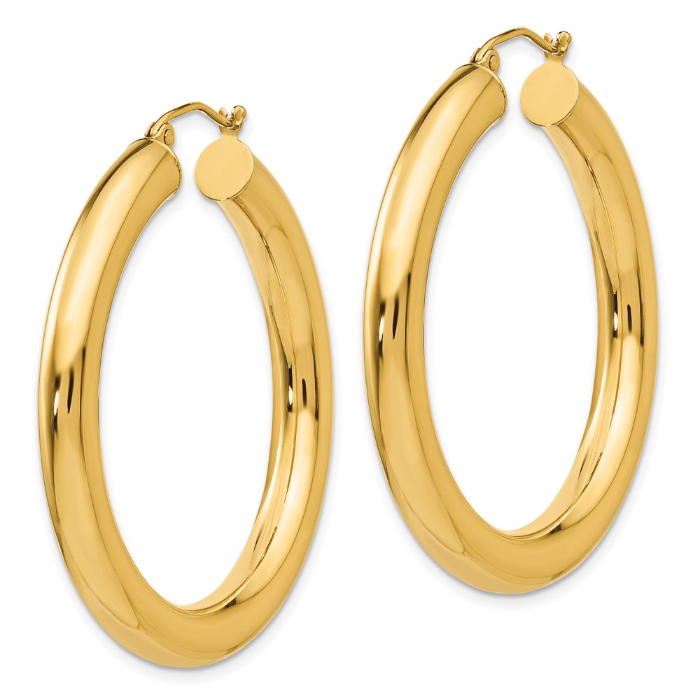 10k Yellow Gold Polished 5mm Lightweight Hoop Earrings (10T956L)