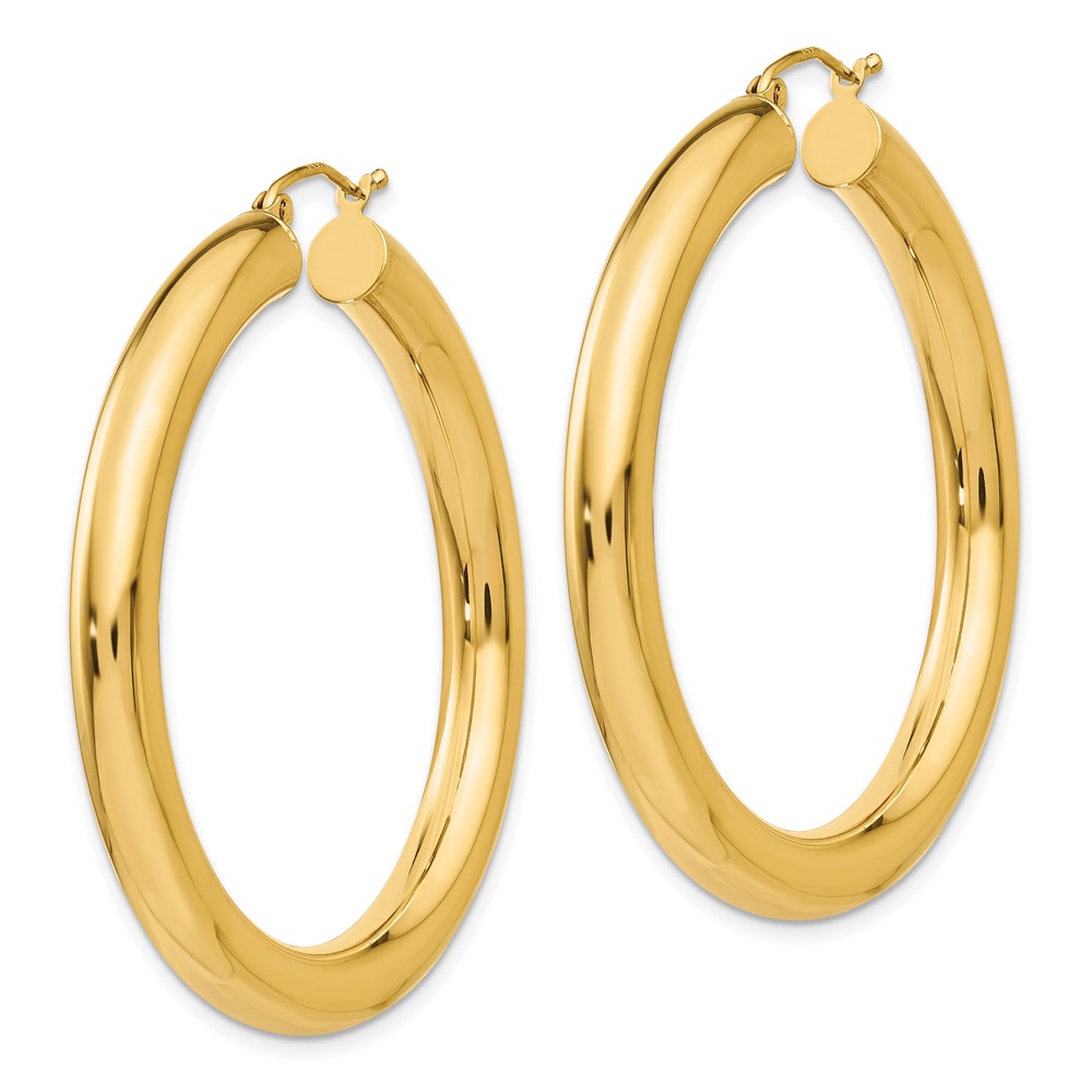 10k Polished 5mm Lightweight Hoop Earrings (10T960L)