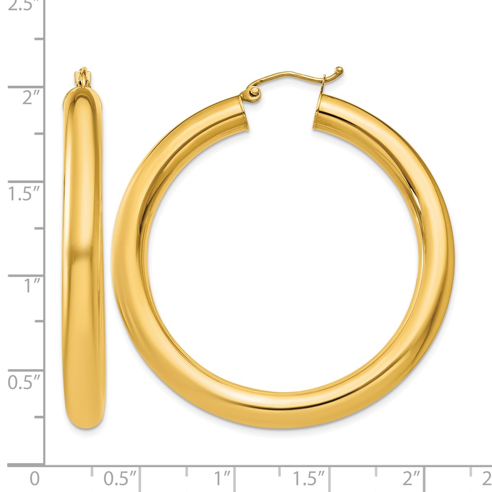 10k Polished 5mm Lightweight Hoop Earrings (10T960L)