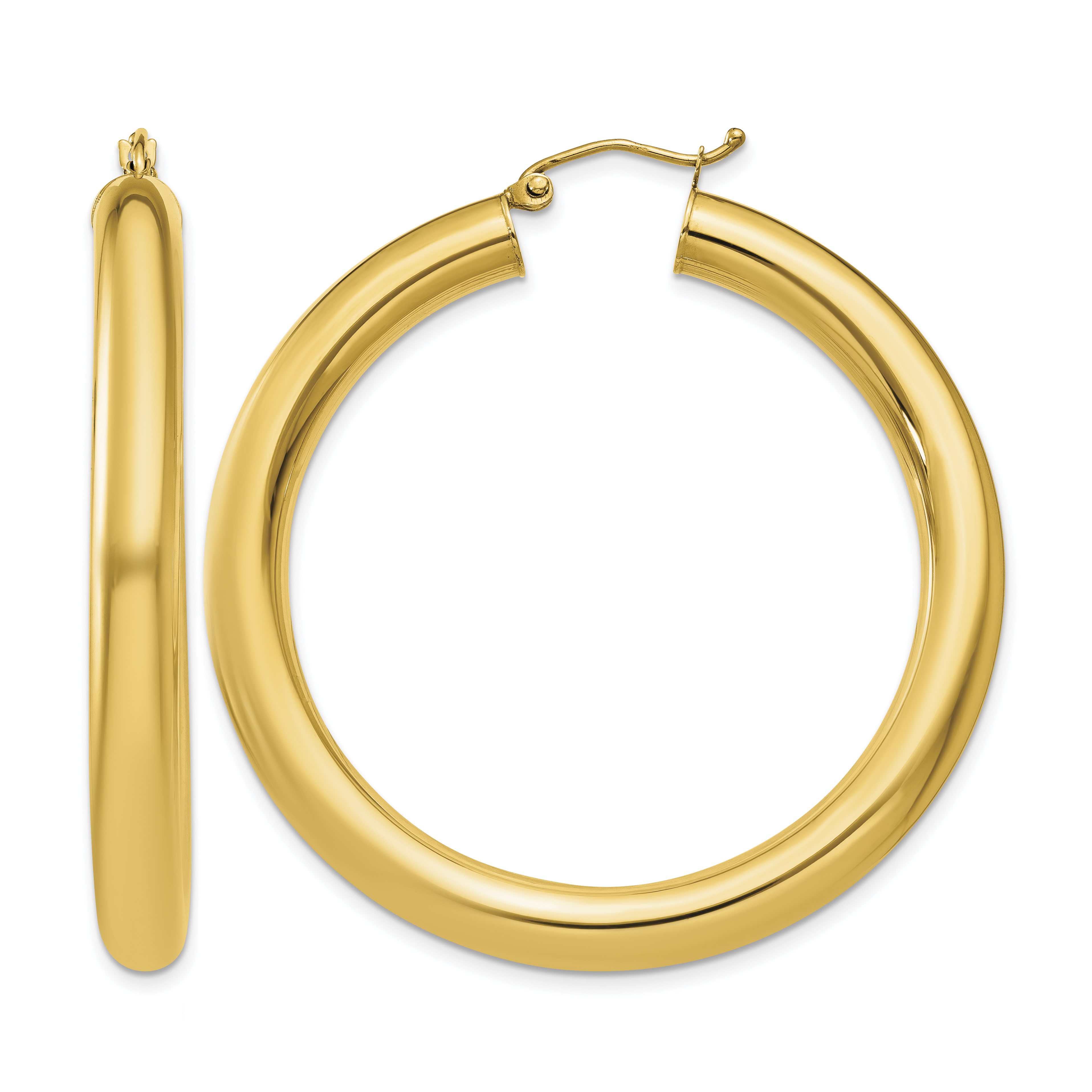 10k Polished 5mm Lightweight Hoop Earrings (10T960L)