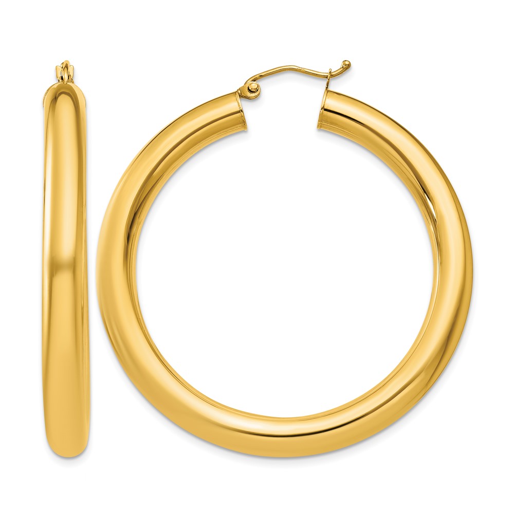 10k Polished 5mm Lightweight Hoop Earrings (10T960L)