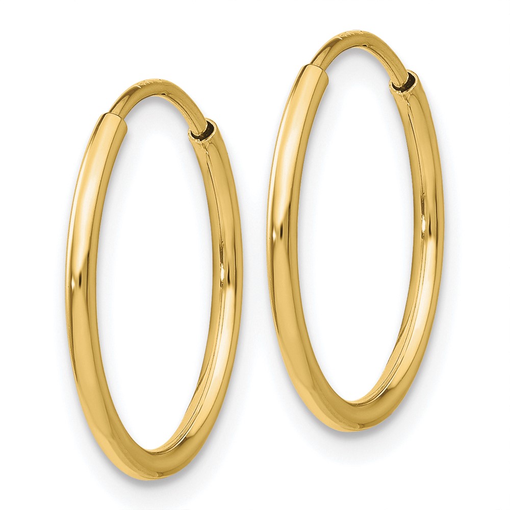 10k Polished Endless Tube Hoop Earrings (10T961)