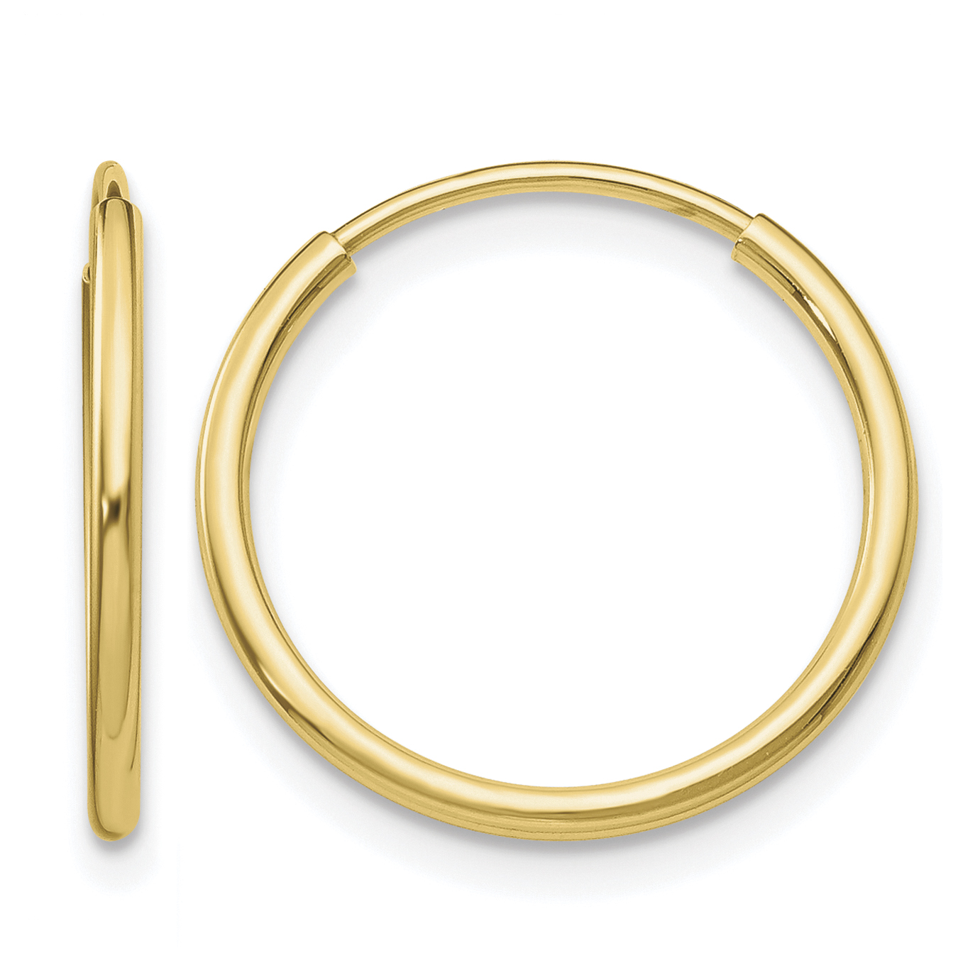 10k Polished Endless Tube Hoop Earrings (10T961)