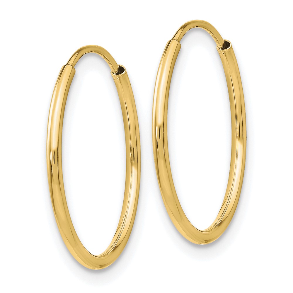 10k Polished Endless Tube Hoop Earrings (10T962)