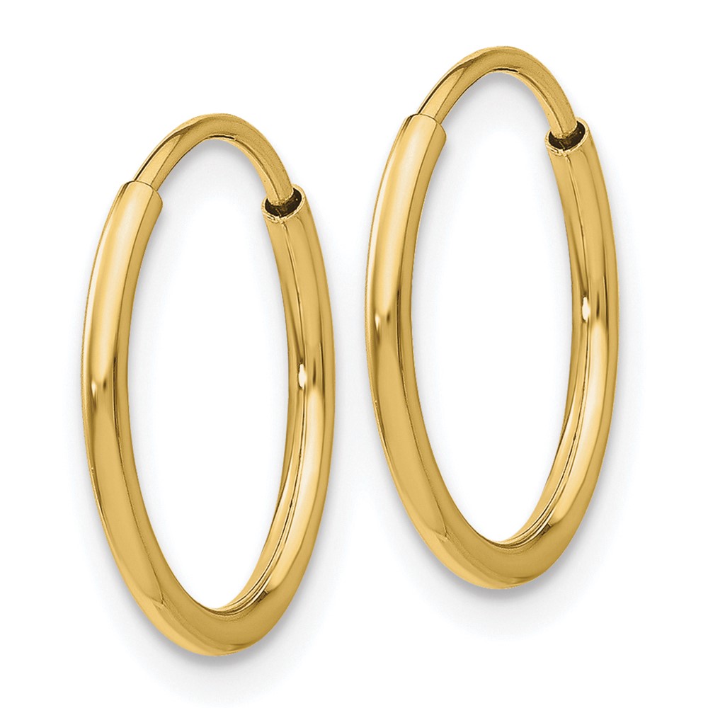 10k Polished Endless Tube Hoop Earrings (10T963)