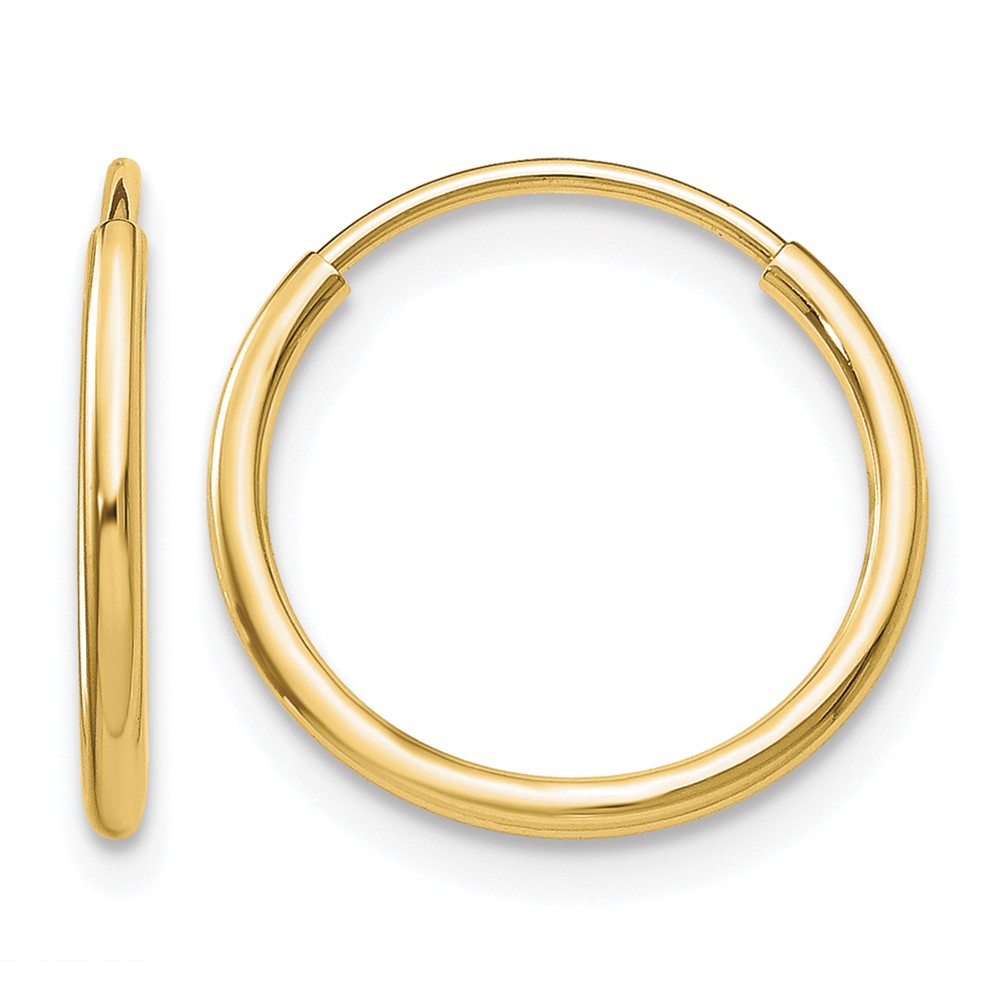 10k Polished Endless Tube Hoop Earrings (10T963)