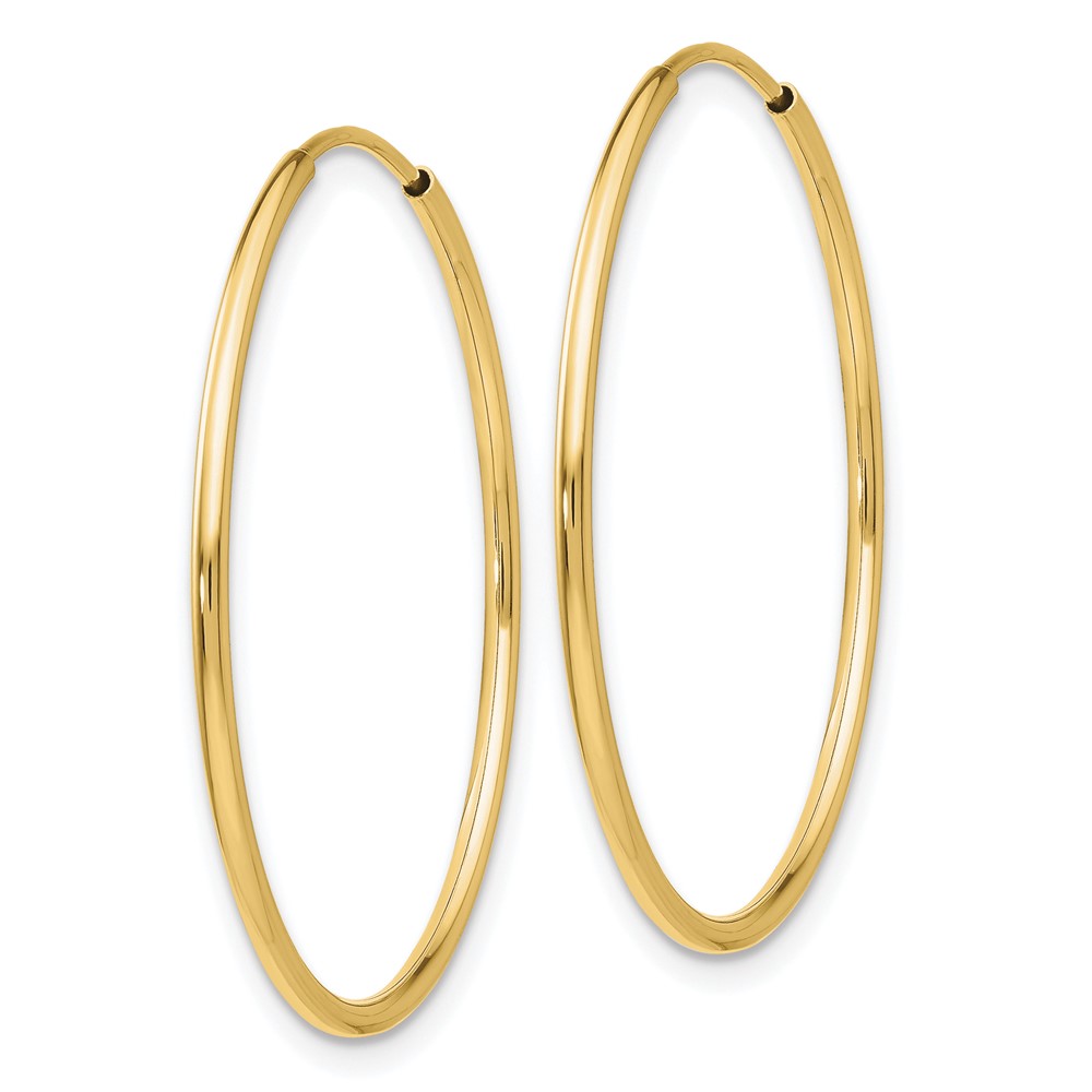 10k Polished Endless Tube Hoop Earrings (10T965)