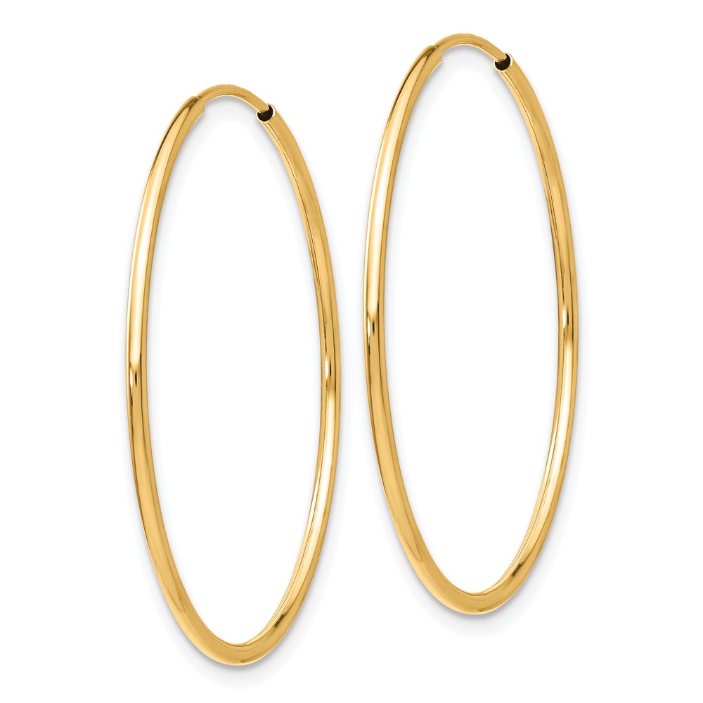 10k Polished Endless Tube Hoop Earrings (10T966)