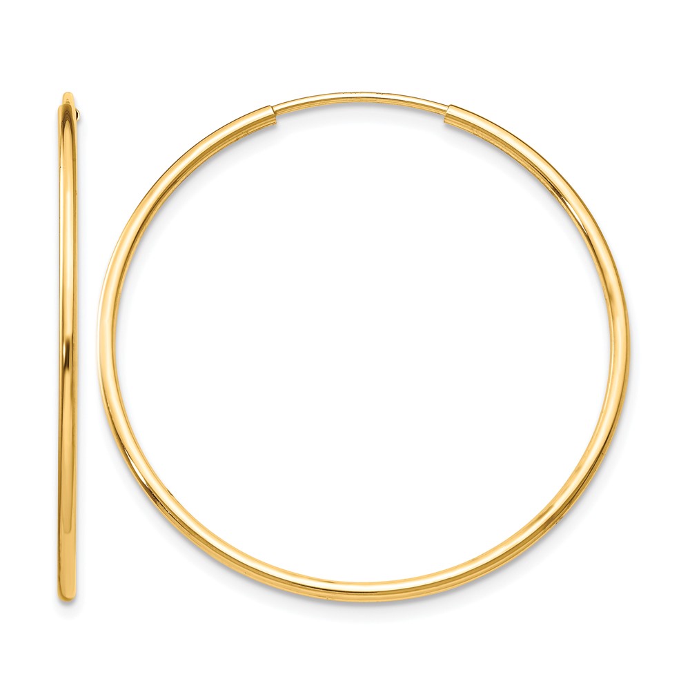 10k Polished Endless Tube Hoop Earrings (10T966)