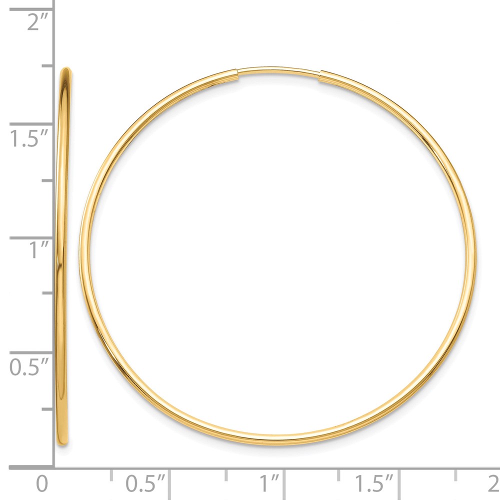 10k Polished Endless Tube Hoop Earrings (10T967)