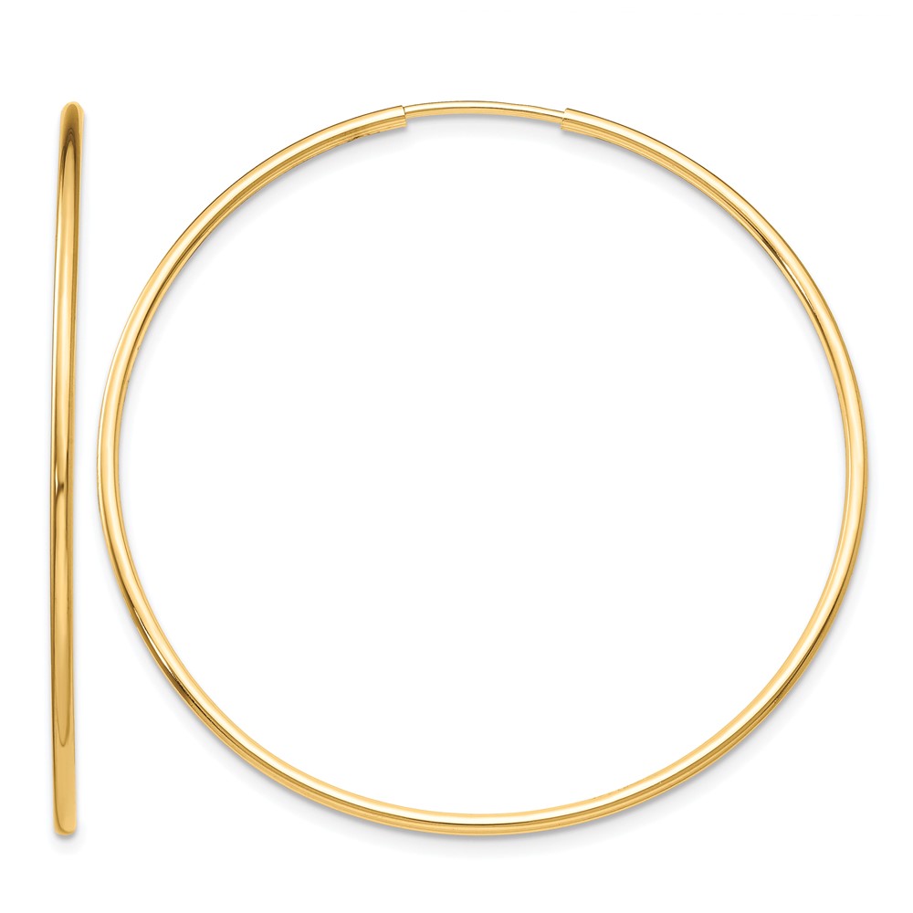 10k Polished Endless Tube Hoop Earrings (10T967)