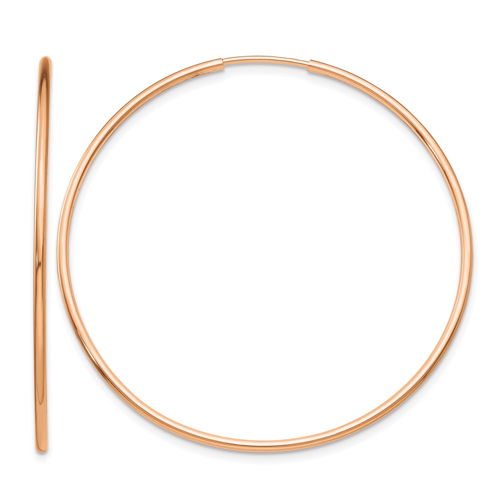 10k Rose Gold Polished Endless Tube Hoop Earrings (10T967R)